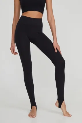 High-waist leggings with stirrups