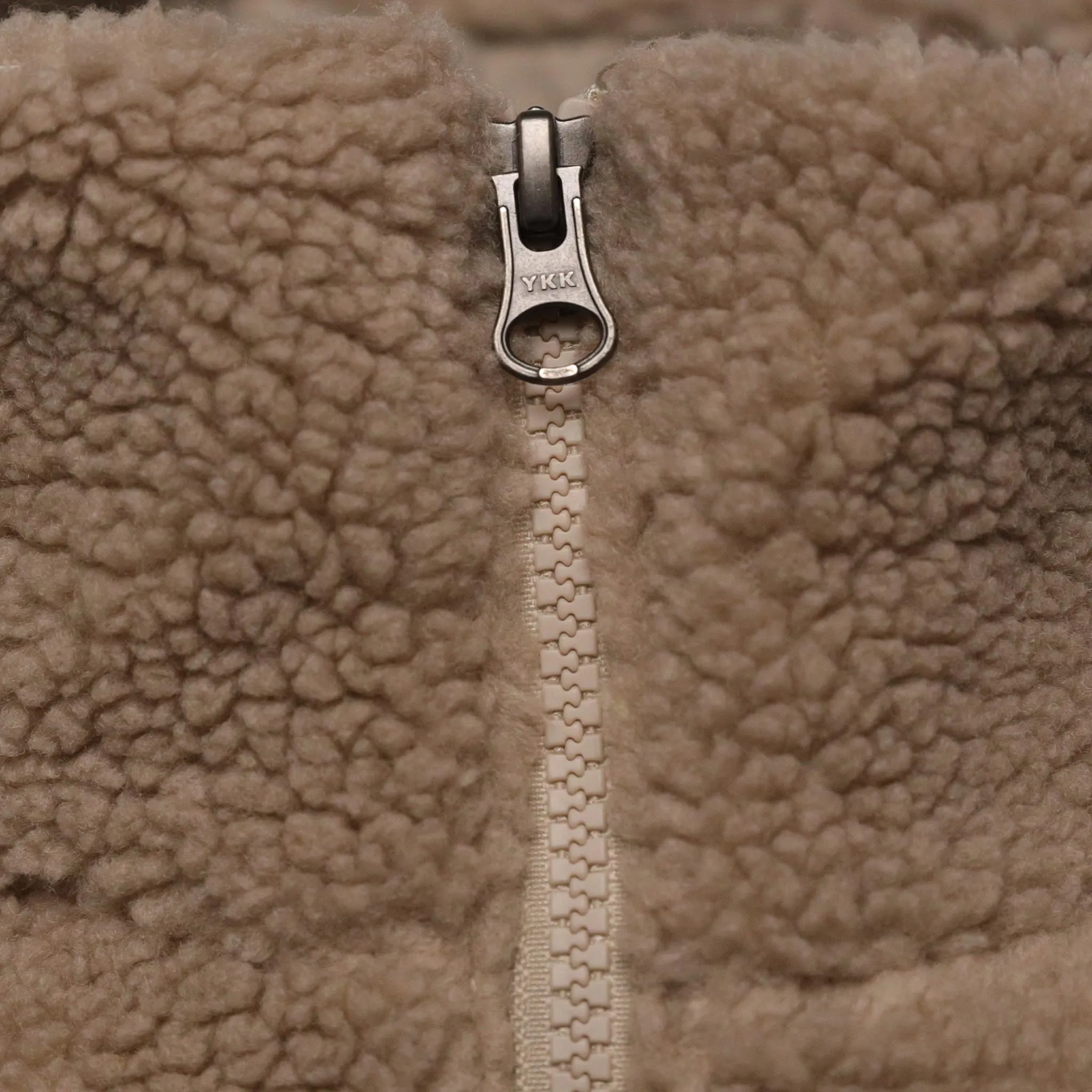 HOMME  Zip Sherpa Jacket Taupe