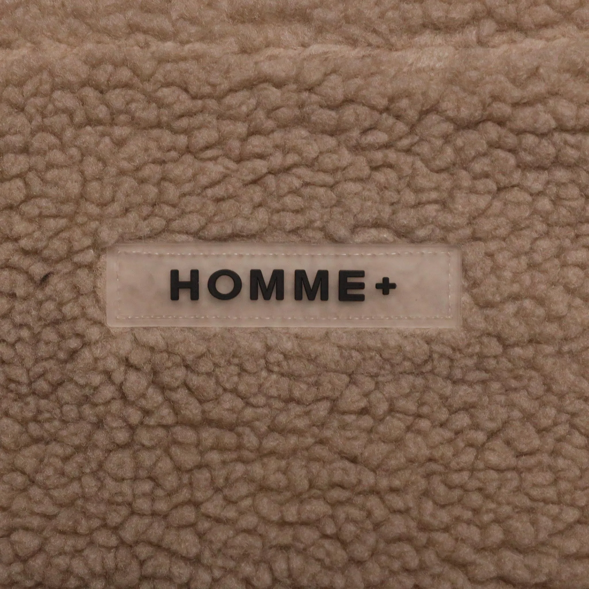 HOMME  Zip Sherpa Jacket Taupe