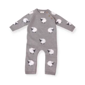 Jacquard Sweater Knit Baby Jumpsuit