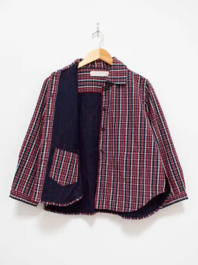 Kika Shirt Jacket - Quilted Red Blue