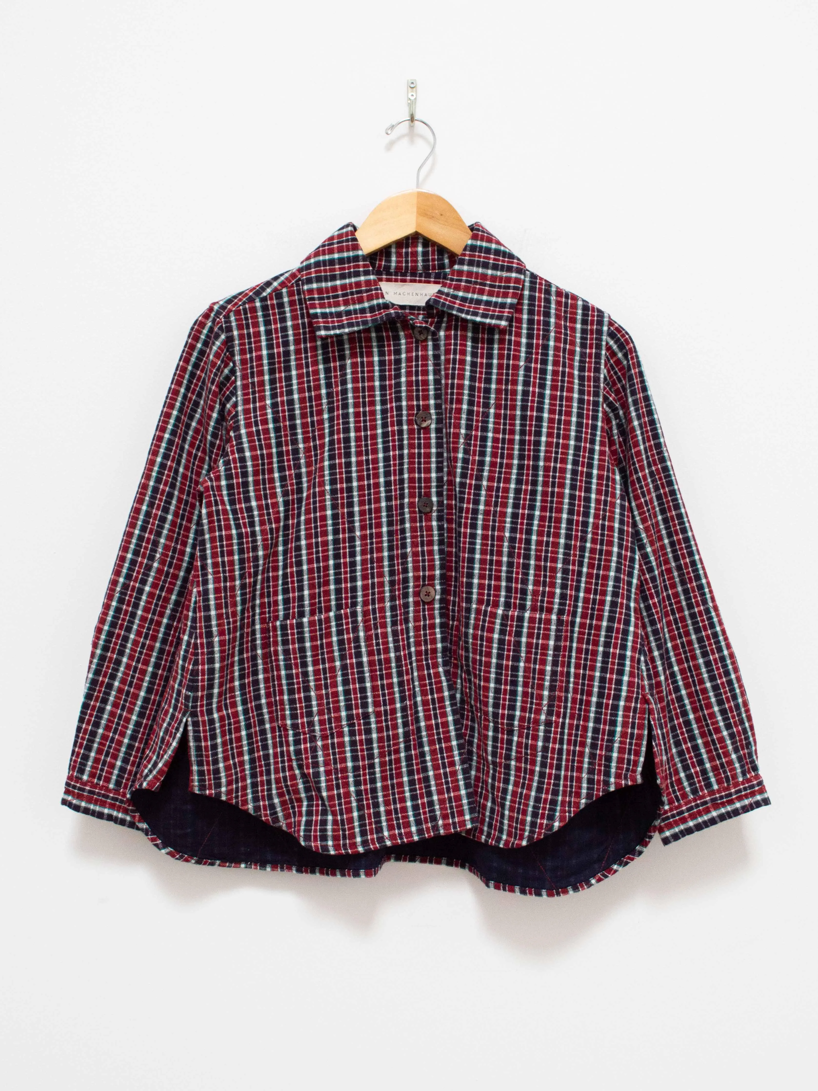 Kika Shirt Jacket - Quilted Red Blue