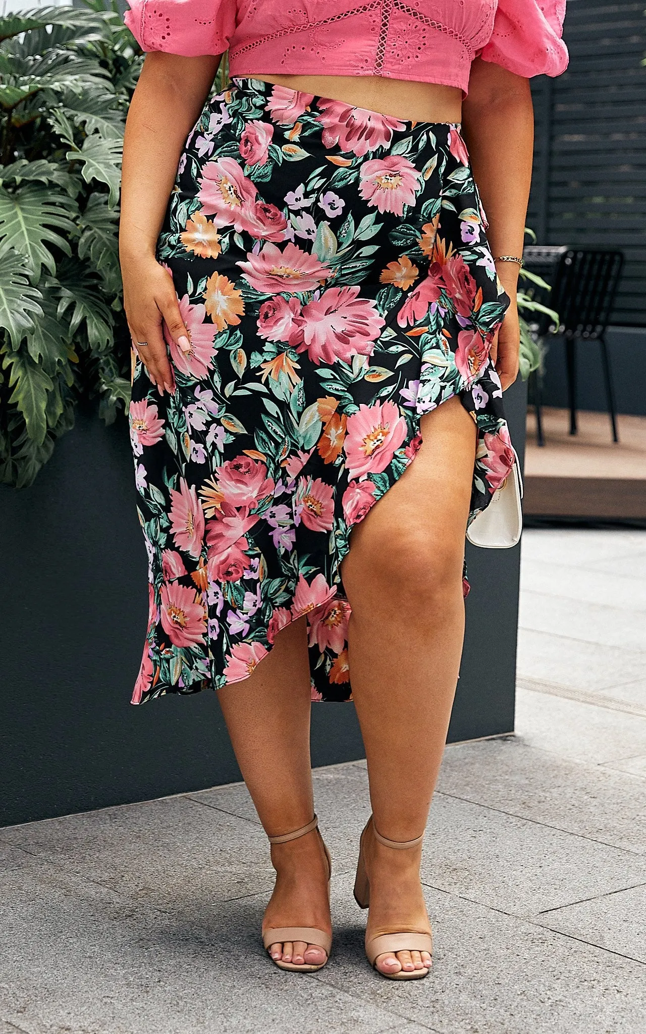 Kiki Skirt - Black Floral