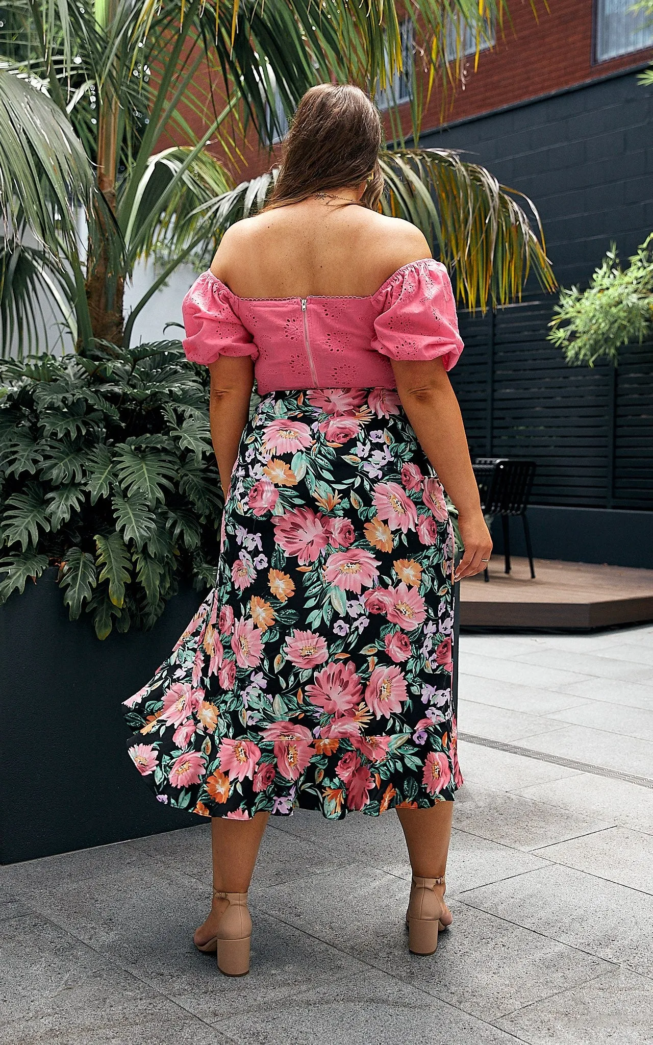 Kiki Skirt - Black Floral