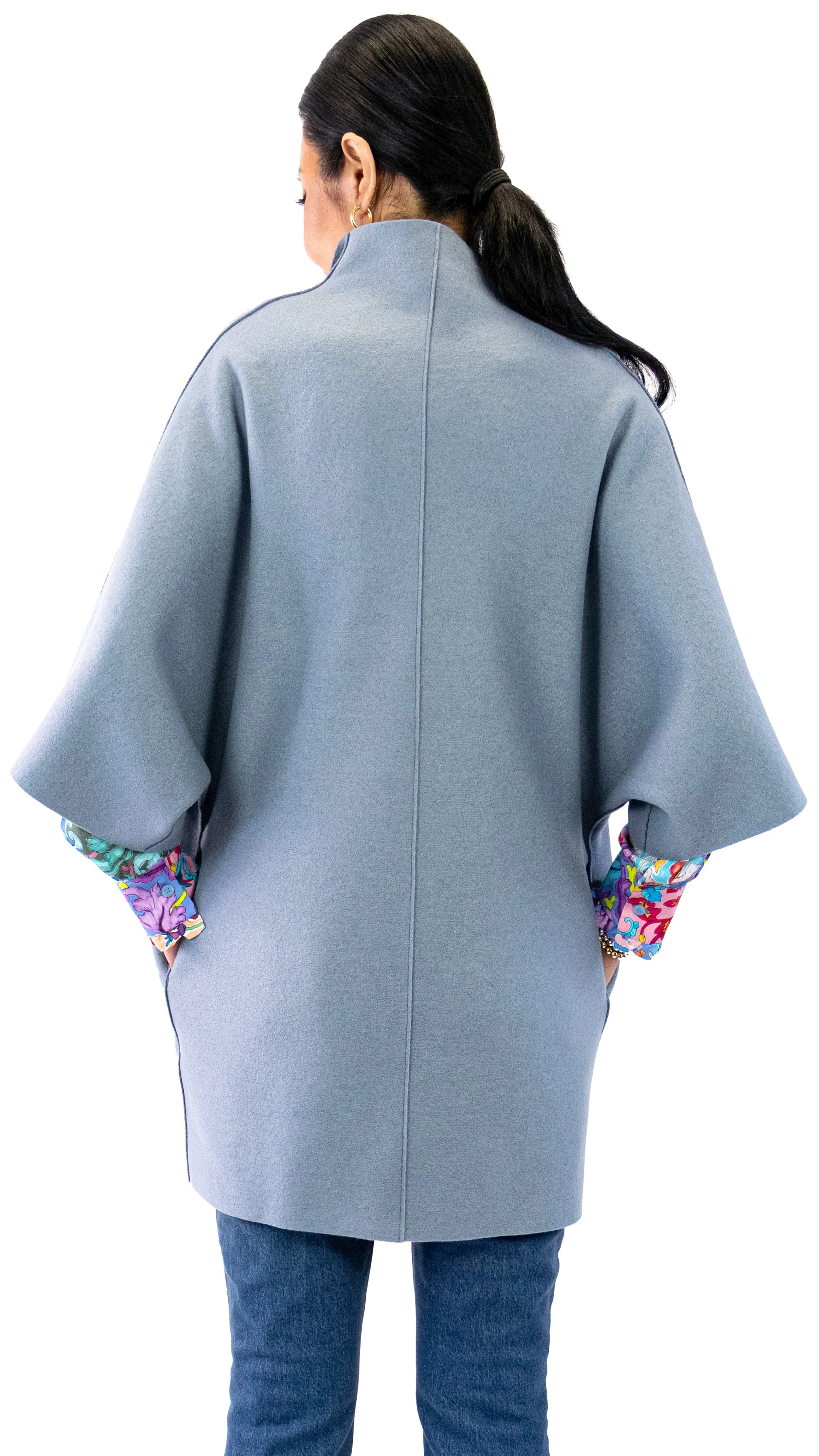 Kimono Mantle Coat - Mineral Grey