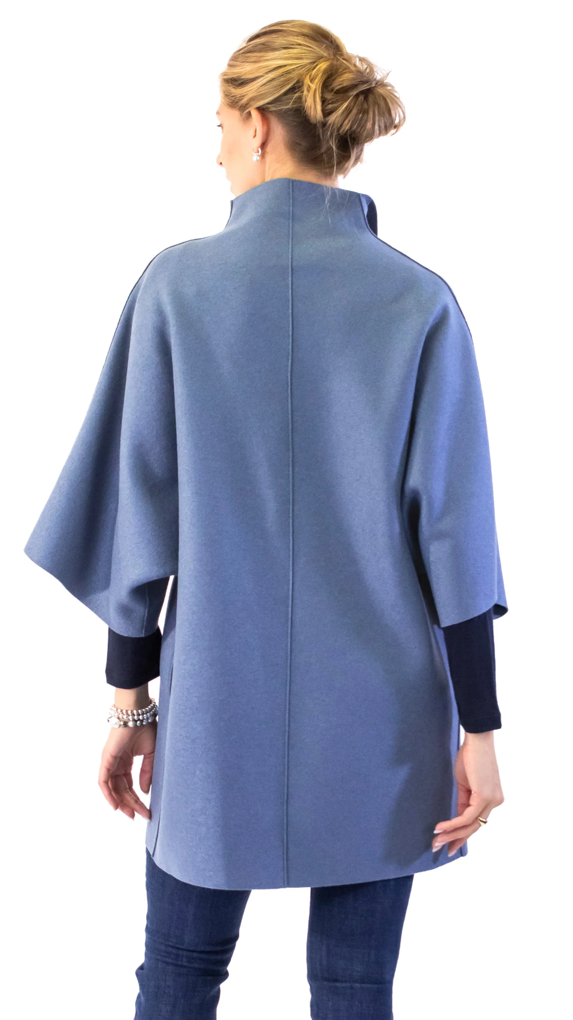 Kimono Mantle Coat - New Denim