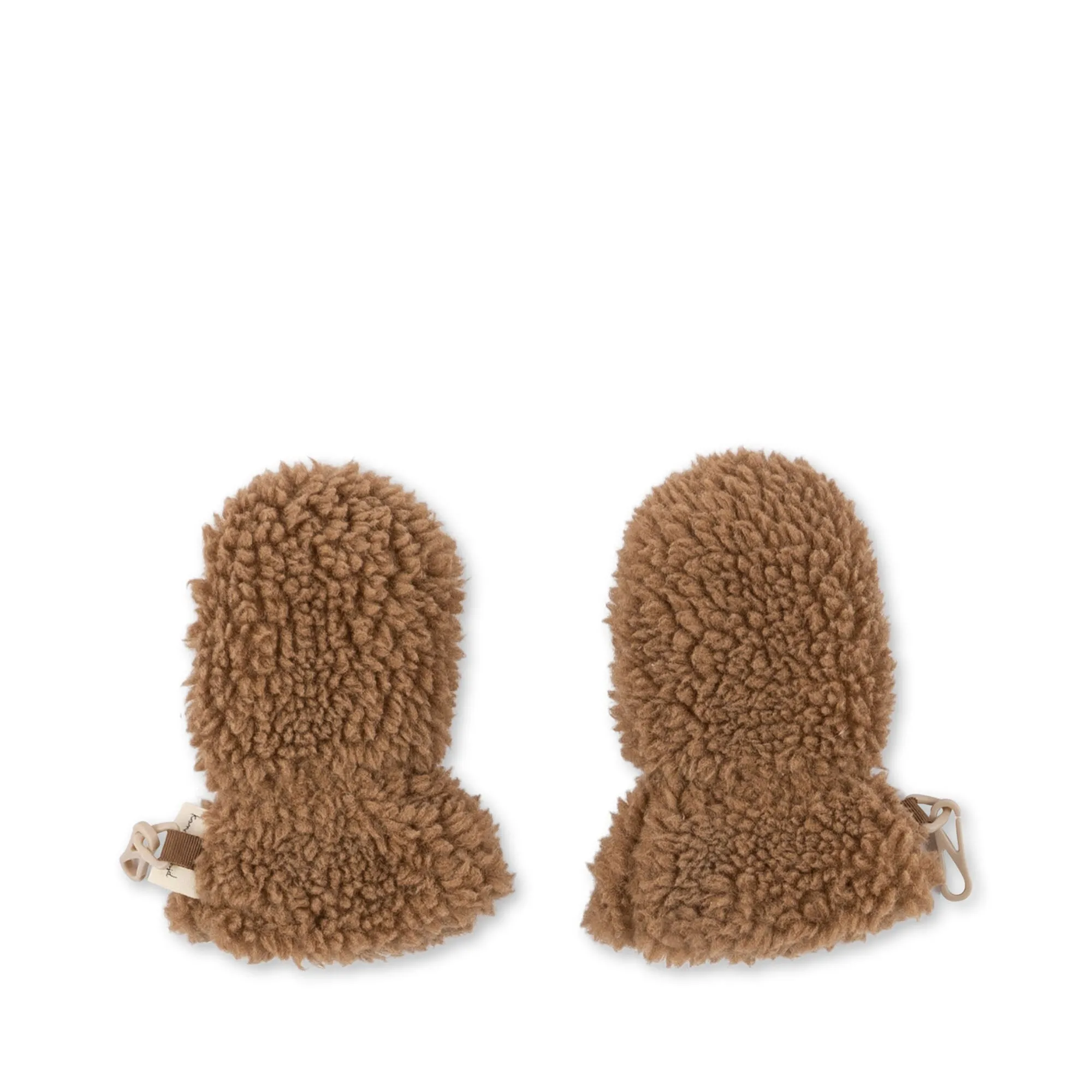 Konges Sløjd Mittens Grizz Teddy Baby Mittens I Tobbaco Brown