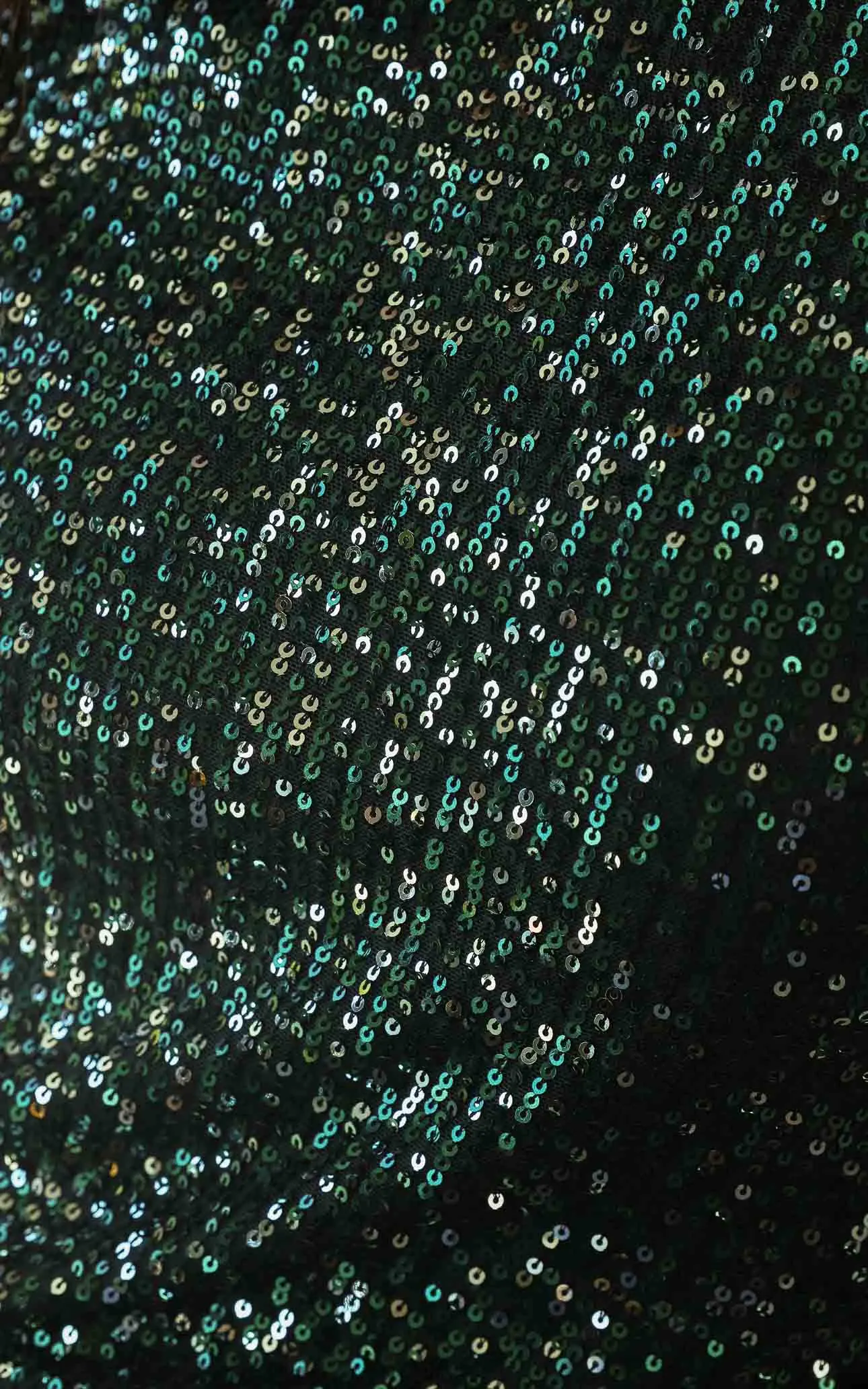 Krista Sequin Midi Dress - Emerald Silver