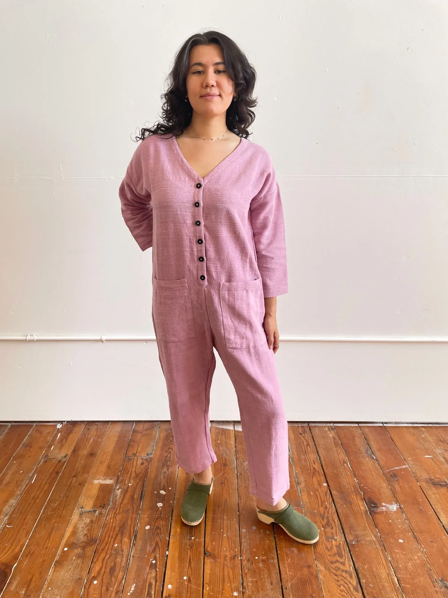 Lavender Textured Jumpsuit (XS-XL)