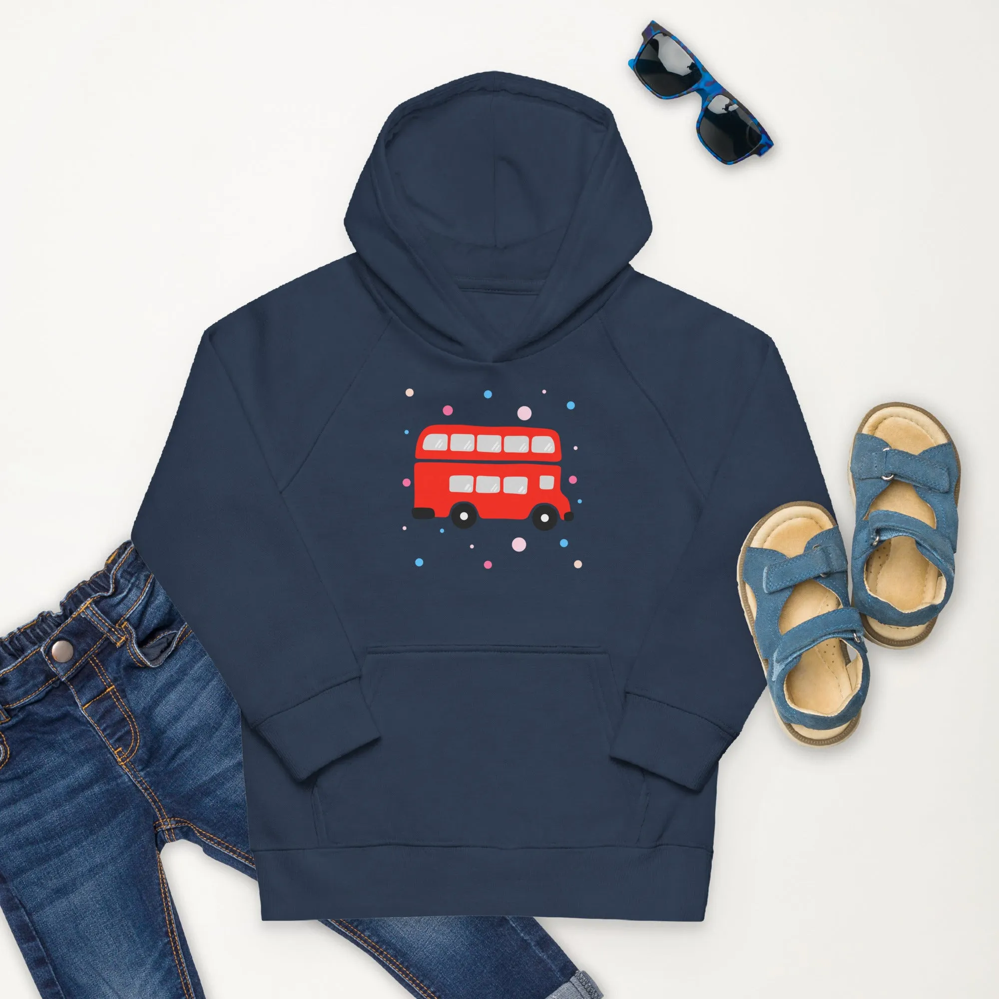 London Doodles - Bus - Kids Eco Hoodie