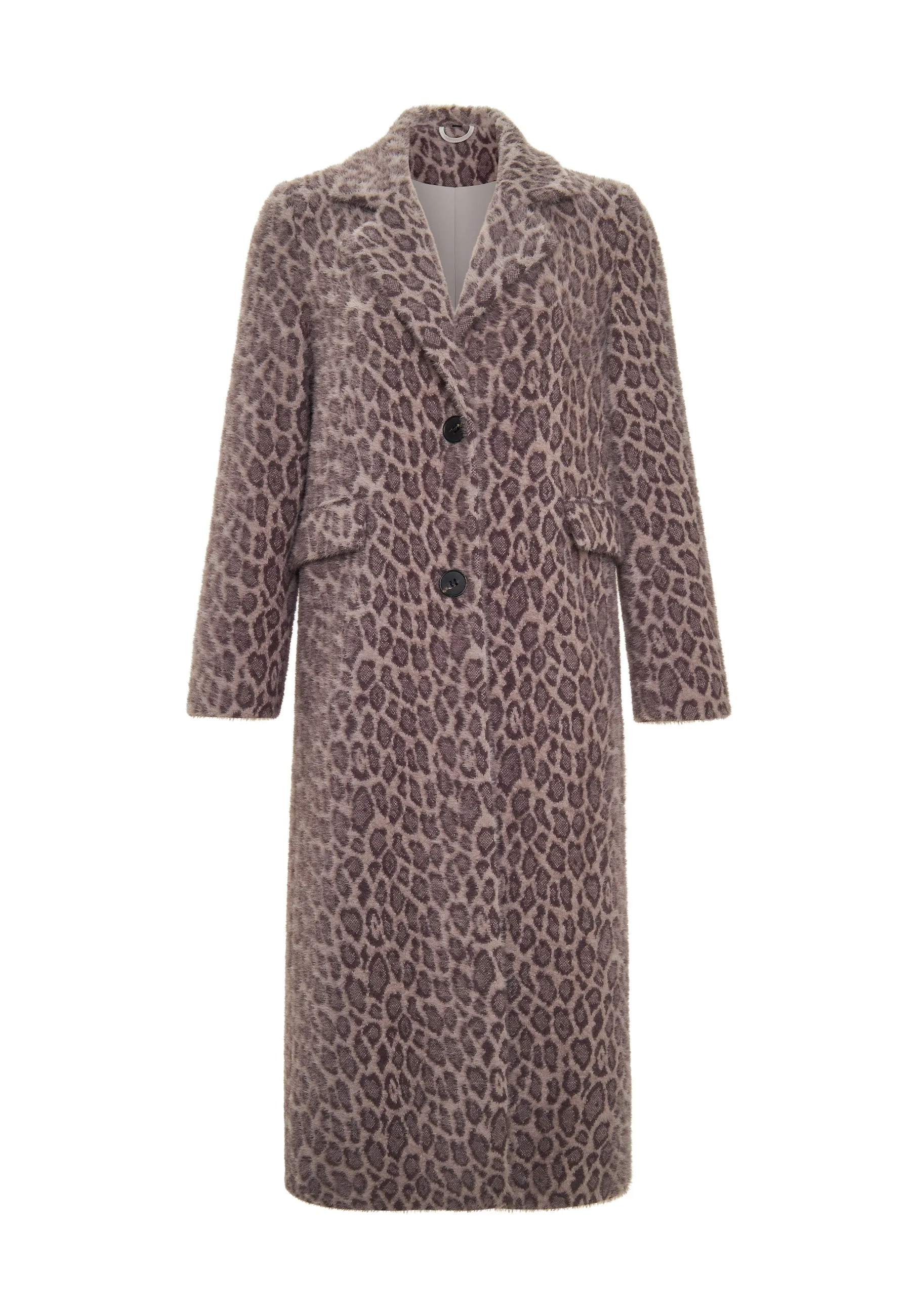 Long Faux Fur Coat Bianca - Leopard