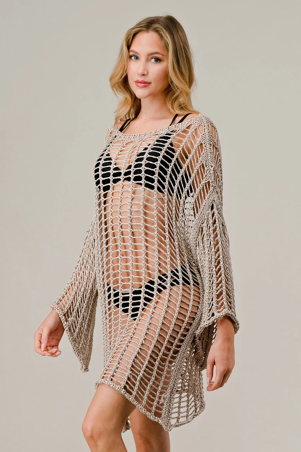 Long Sleeves Italian Crochet Cover up