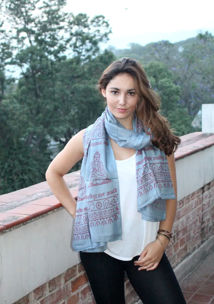 Lord Shiva Om Printed Cotton Shawl