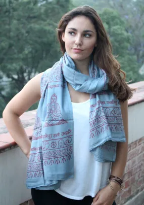 Lord Shiva Om Printed Cotton Shawl