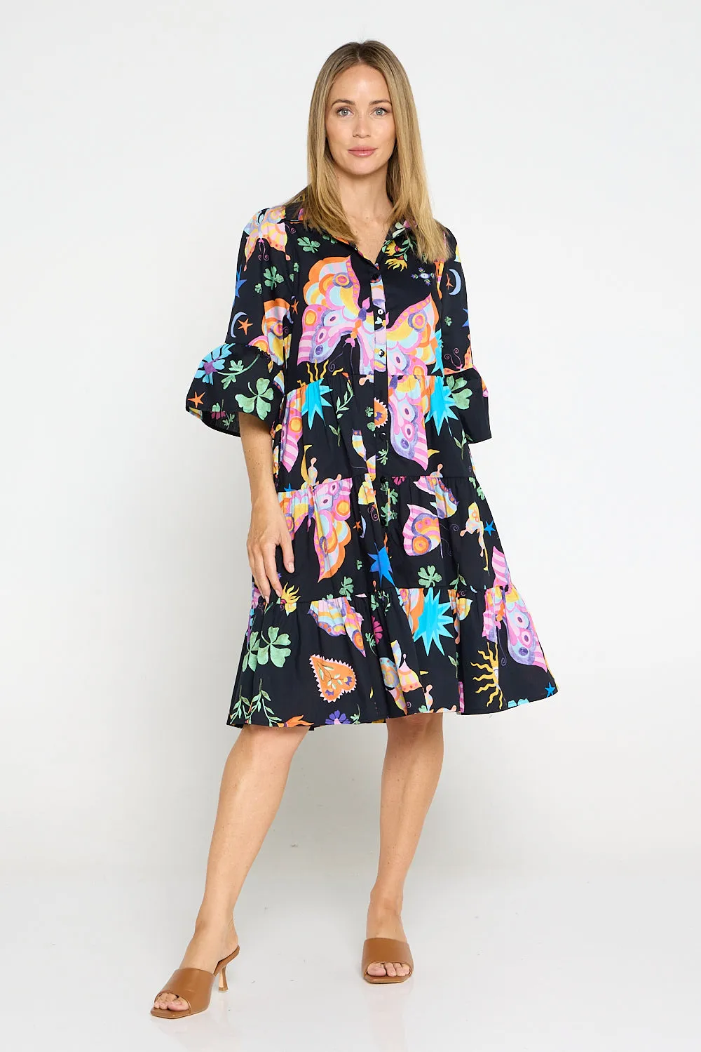 Lucie Cotton Dress - Butterfly Dream