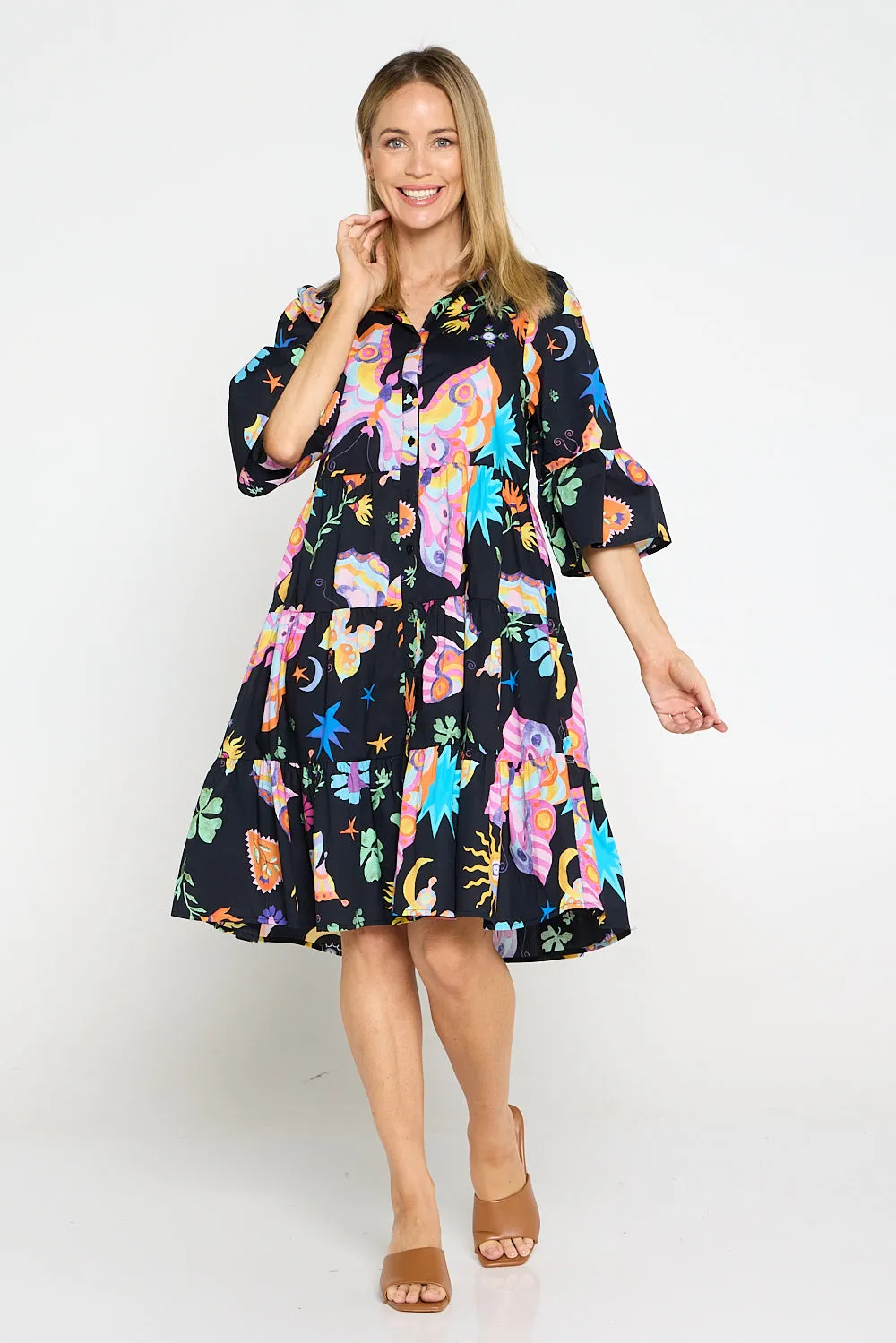 Lucie Cotton Dress - Butterfly Dream