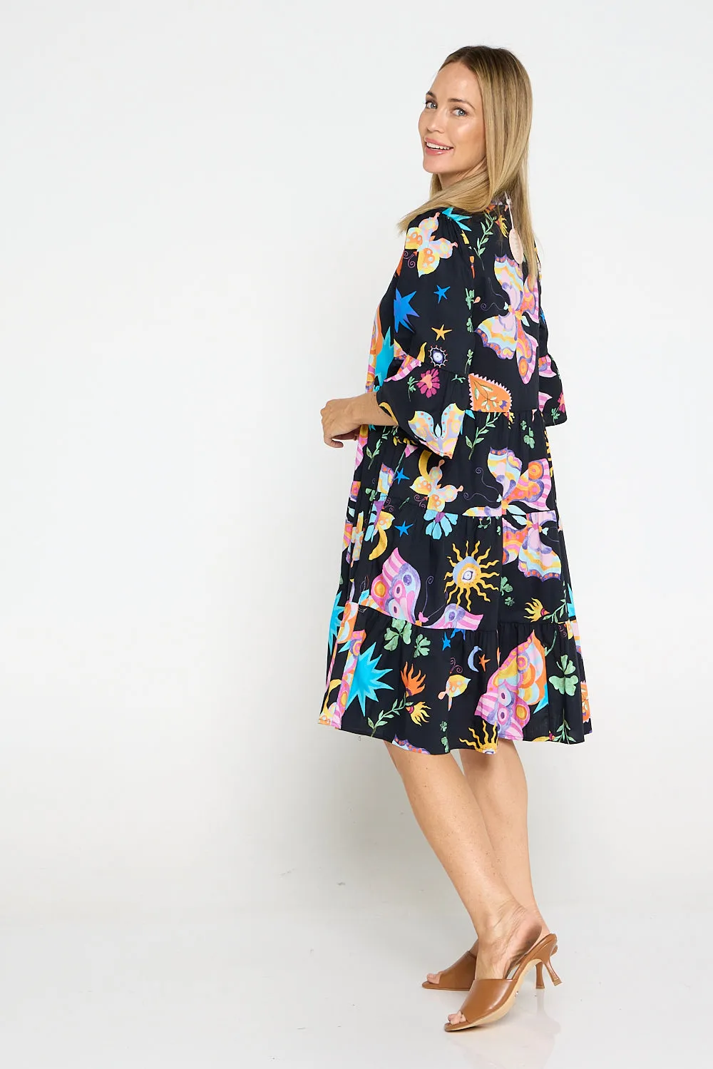 Lucie Cotton Dress - Butterfly Dream