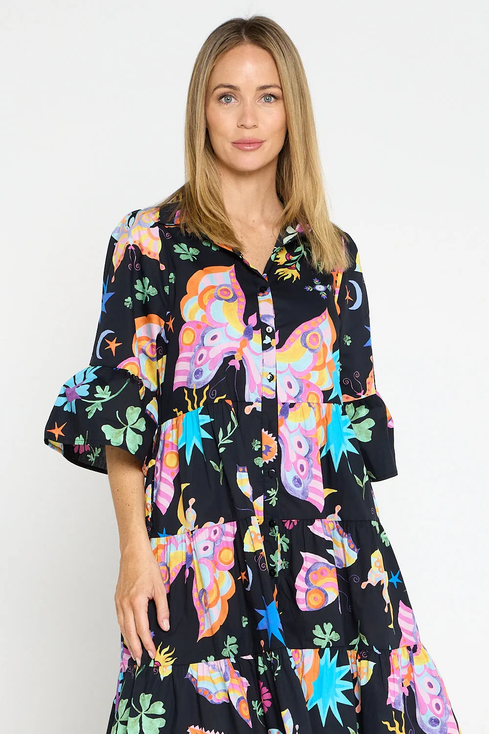 Lucie Cotton Dress - Butterfly Dream