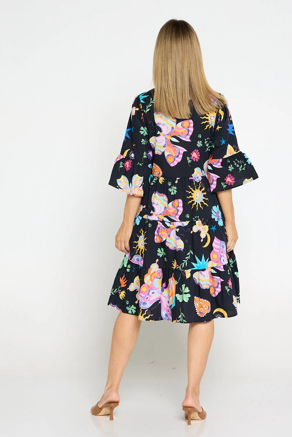 Lucie Cotton Dress - Butterfly Dream