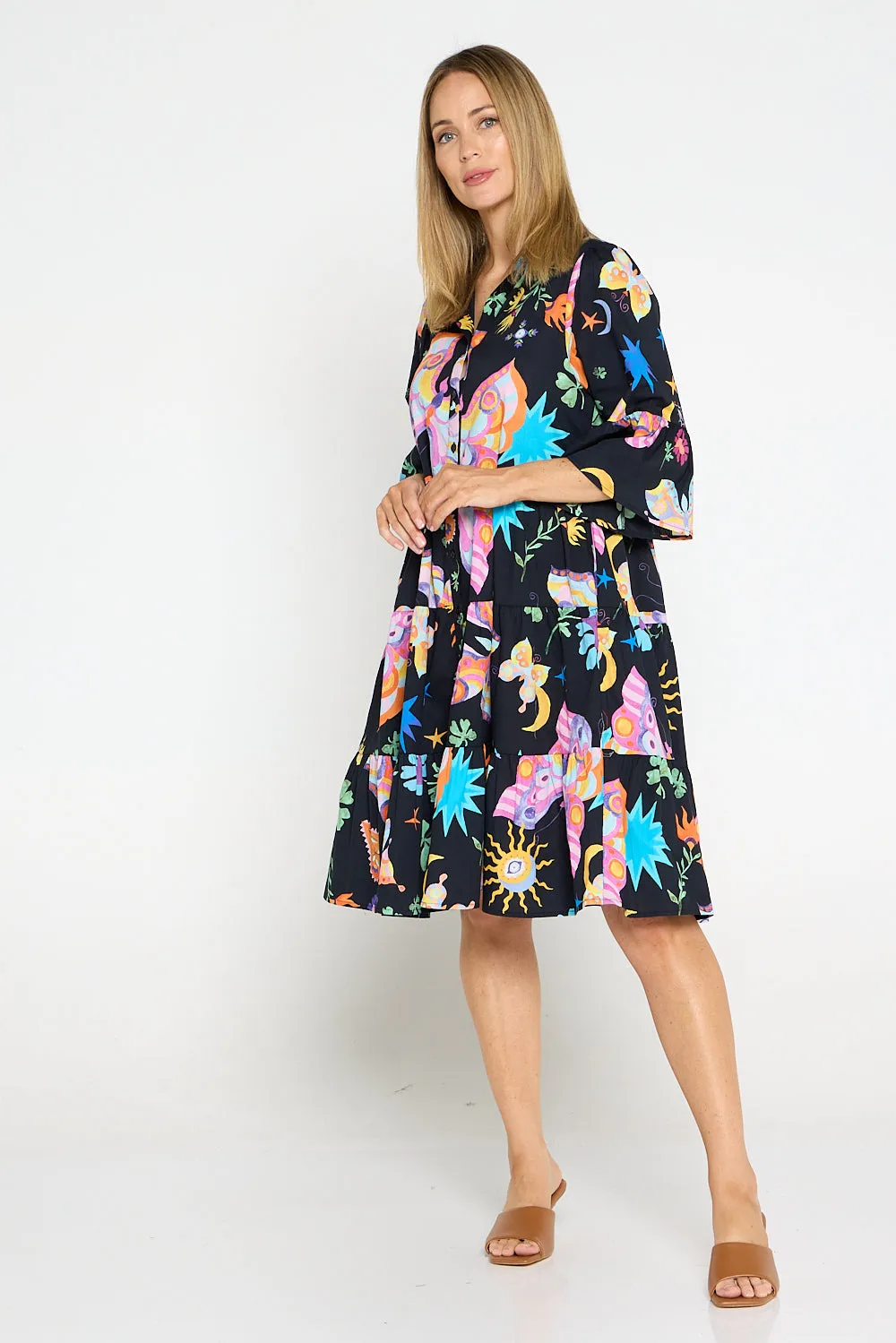 Lucie Cotton Dress - Butterfly Dream