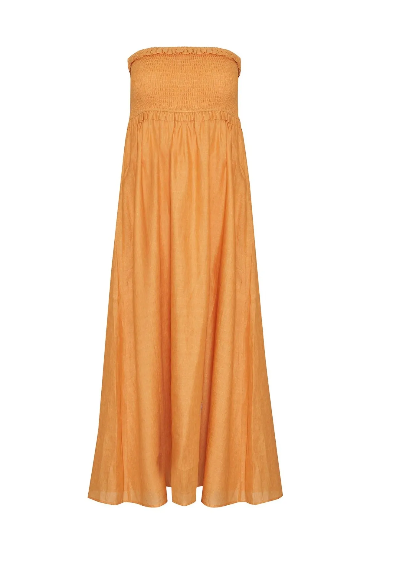 MAUI MIDI DRESS - APRICOT ORANGE