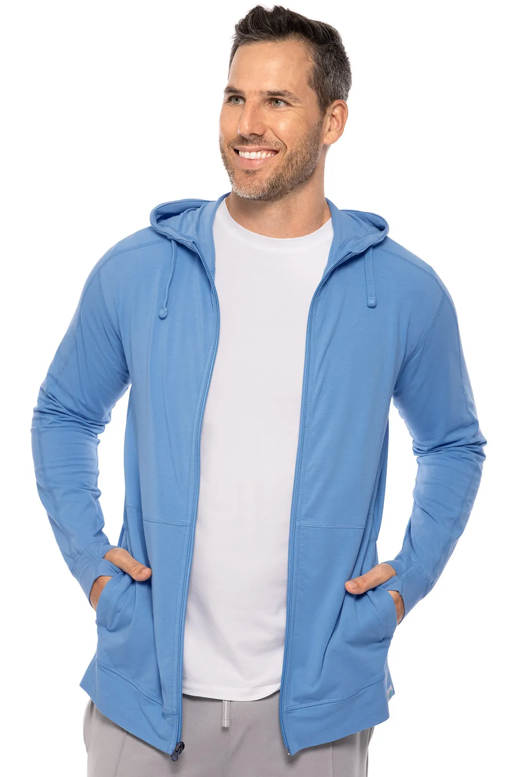 Men's LumaLeo Zip-Up Hoodie  |  Clear Sky Blue