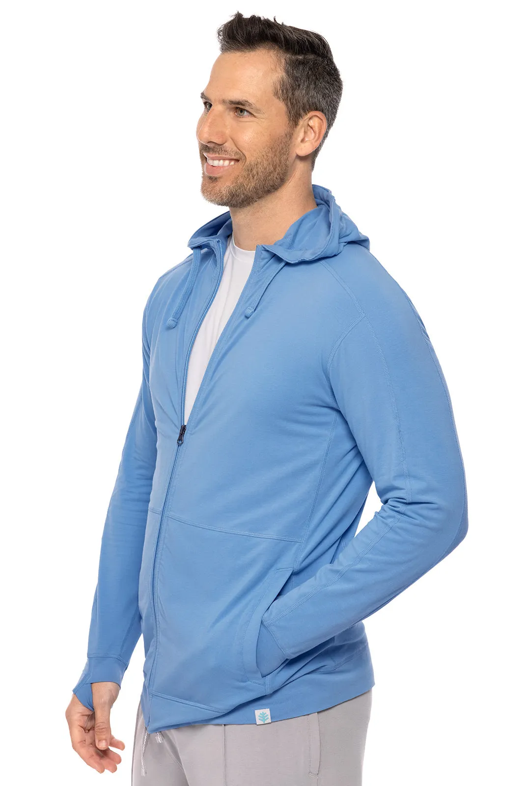 Men's LumaLeo Zip-Up Hoodie  |  Clear Sky Blue