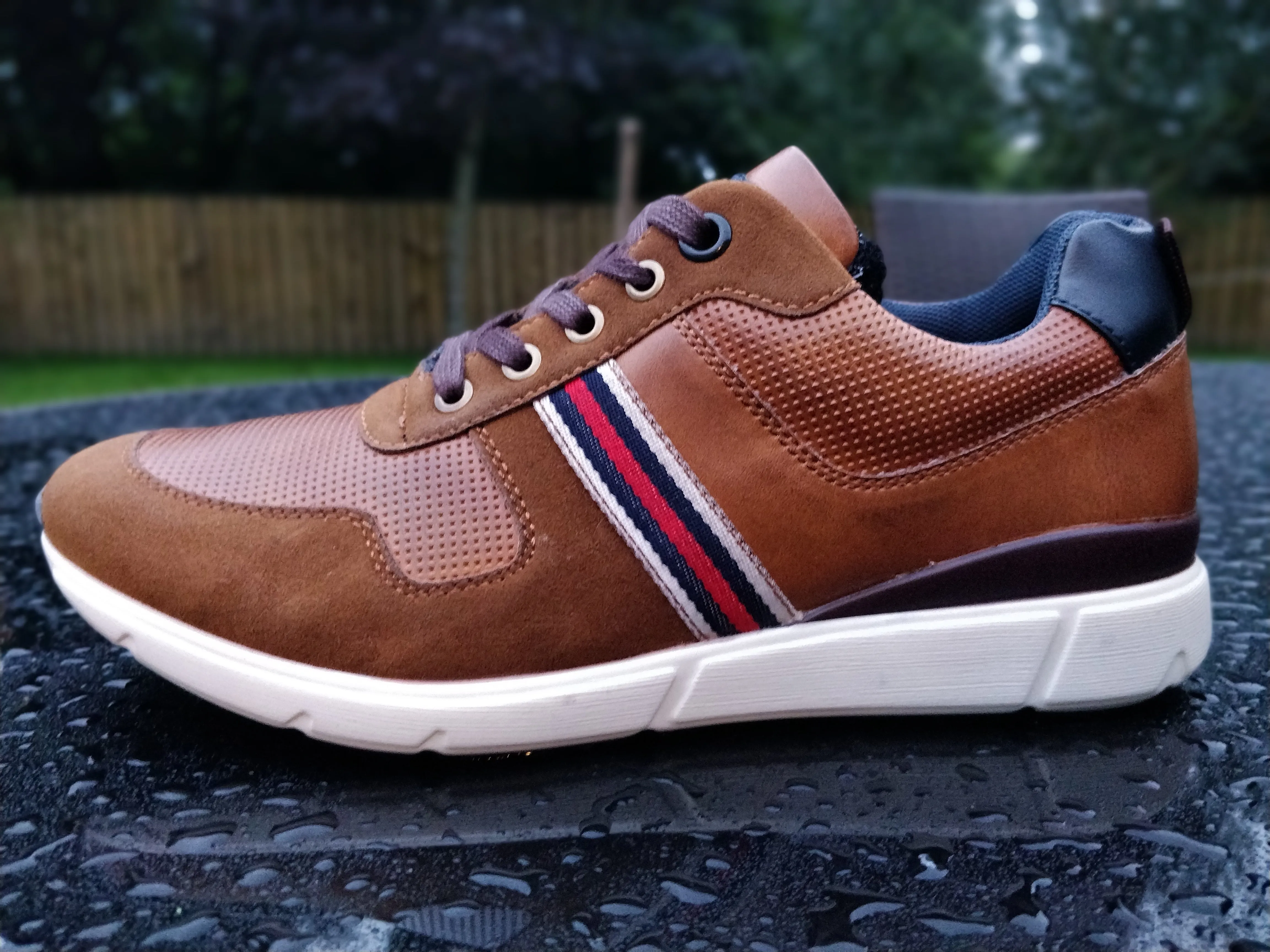 Mens Smart Tan Trainer "Jack" Soft Comfort Value sale