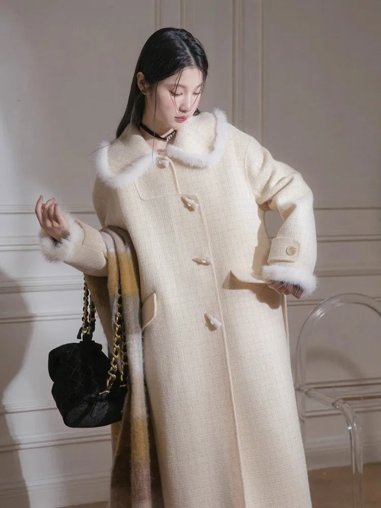 Mink long wool coat【s0000005834】