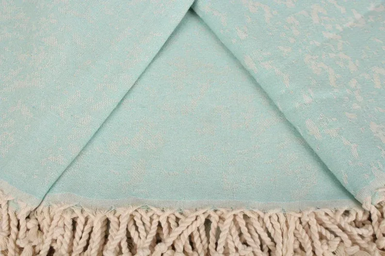 Mint Green Turtle Turkish Beach Towel