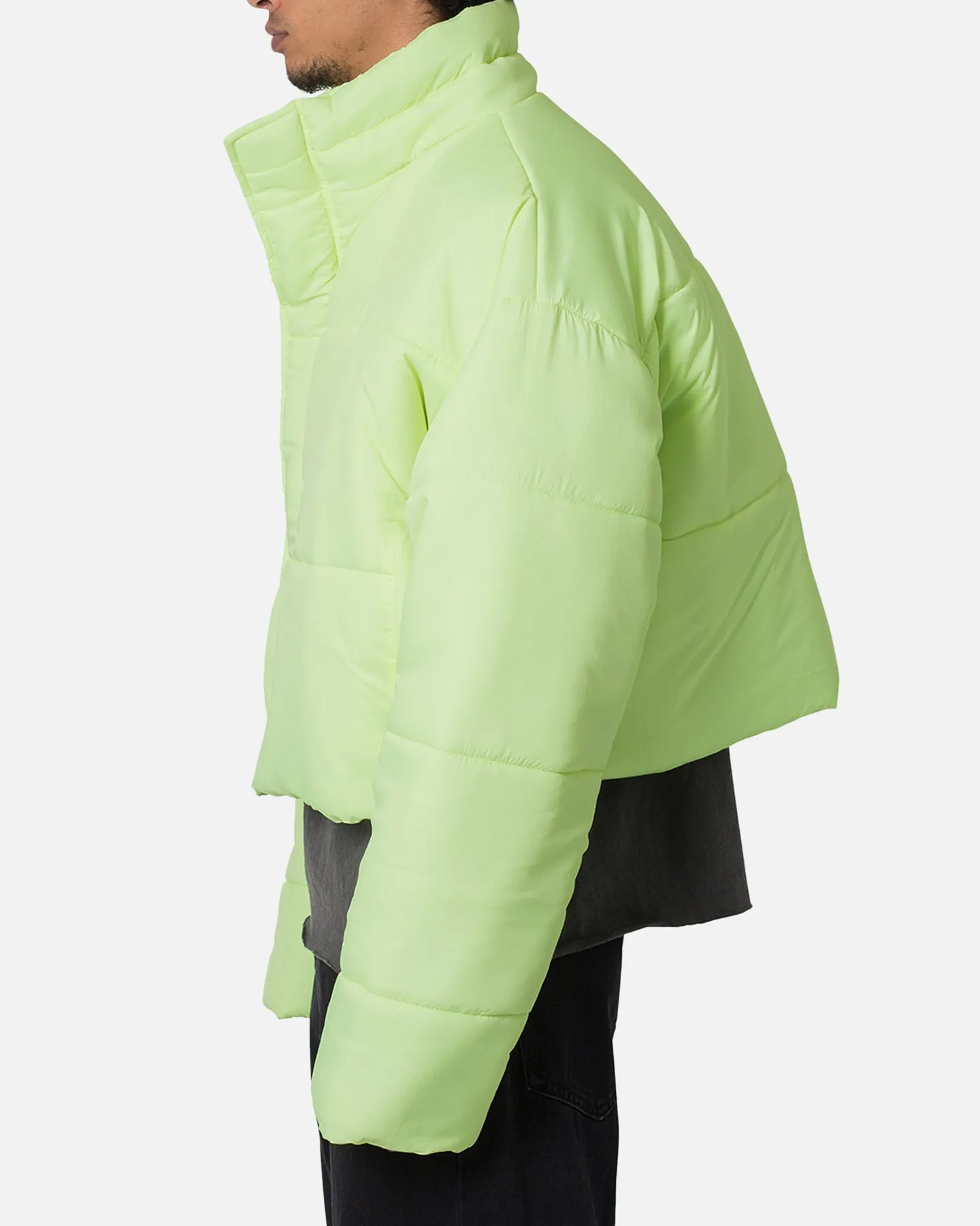 MNML Cropped Puffer II Jacket Green