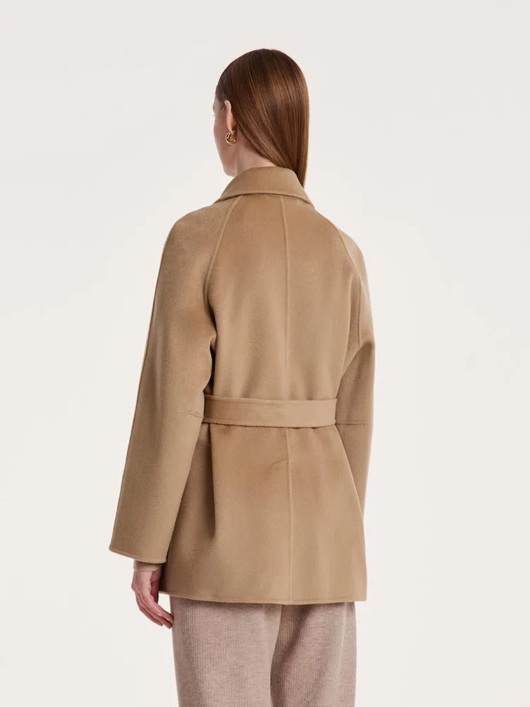 Mulberry Silk Wool Double-Faced Coat