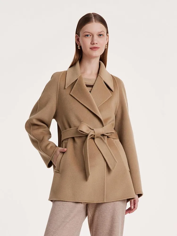 Mulberry Silk Wool Double-Faced Coat