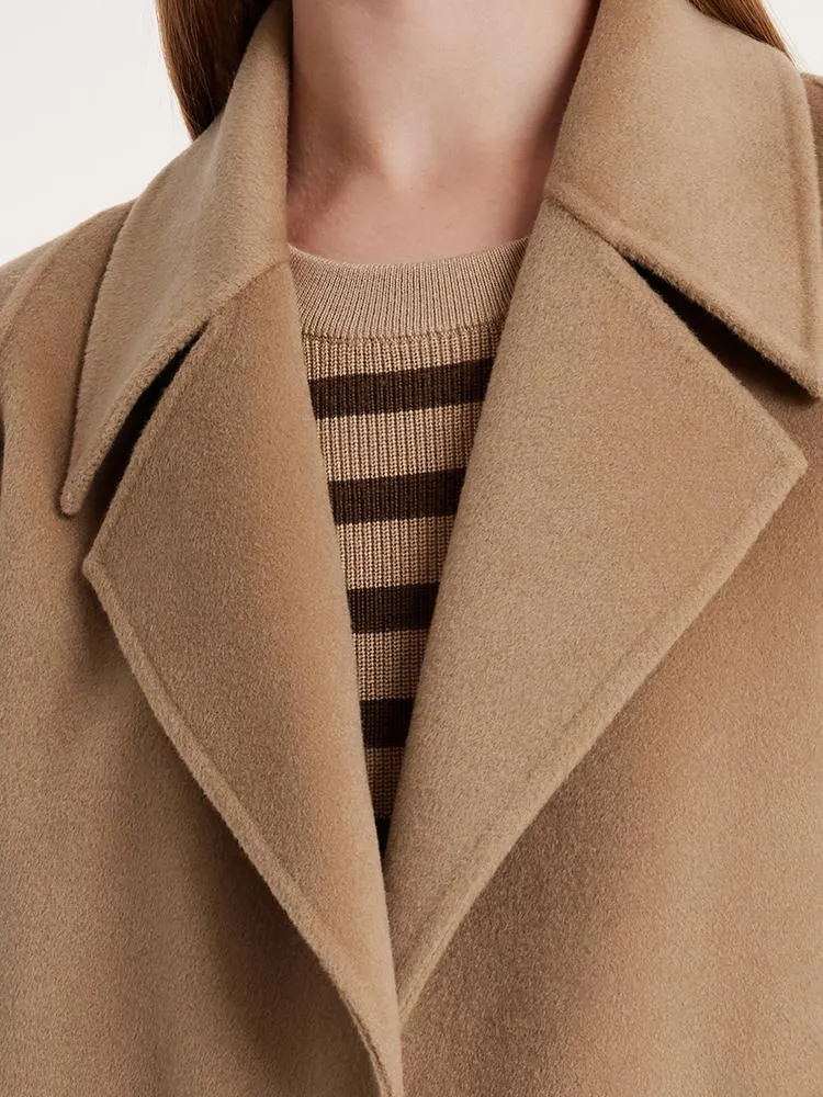 Mulberry Silk Wool Double-Faced Coat