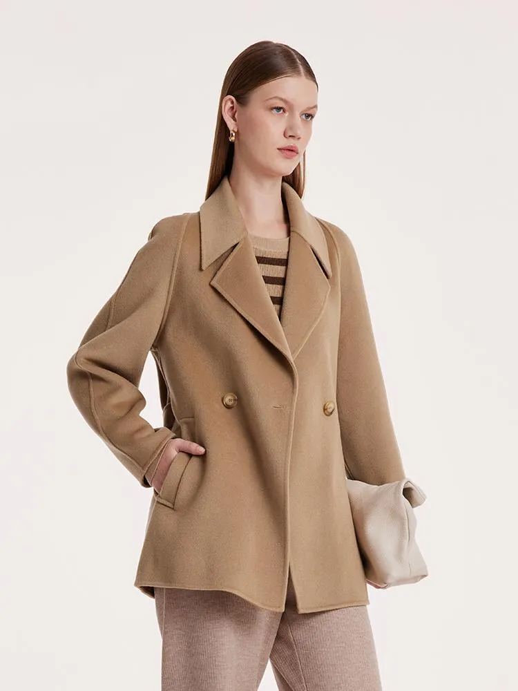 Mulberry Silk Wool Double-Faced Coat