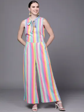 Multi Colour Striped Jumpsuit