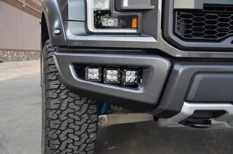 N-Fab - Triple Bumper Light Brackets (Pair) - No Lights - 2017-2020 Raptor