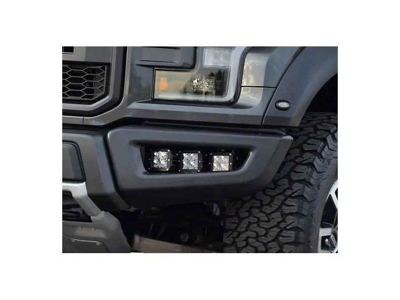 N-Fab - Triple Bumper Light Brackets (Pair) - No Lights - 2017-2020 Raptor