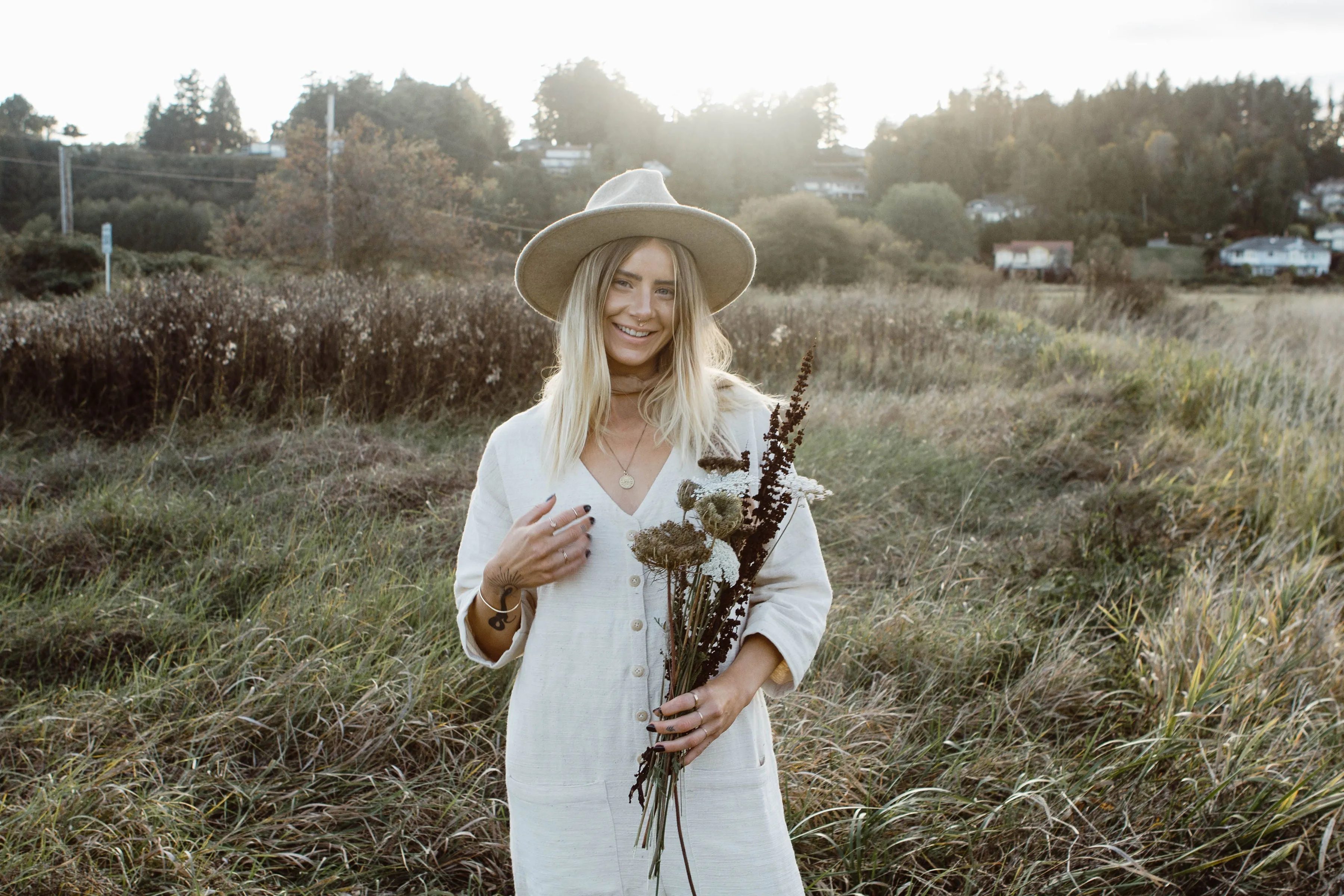 Natural Textured Jumpsuit (S-L)