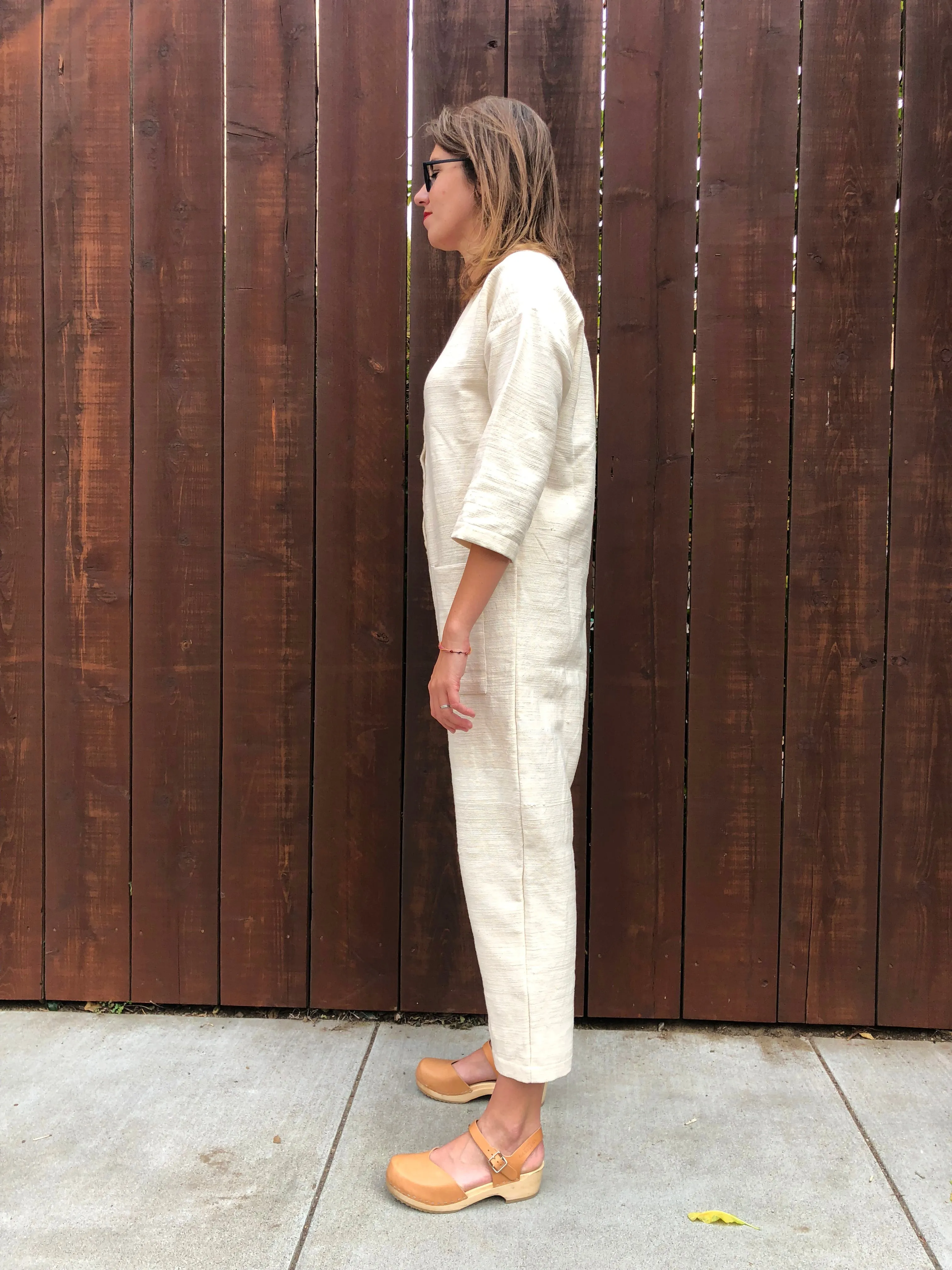 Natural Textured Jumpsuit (S-L)