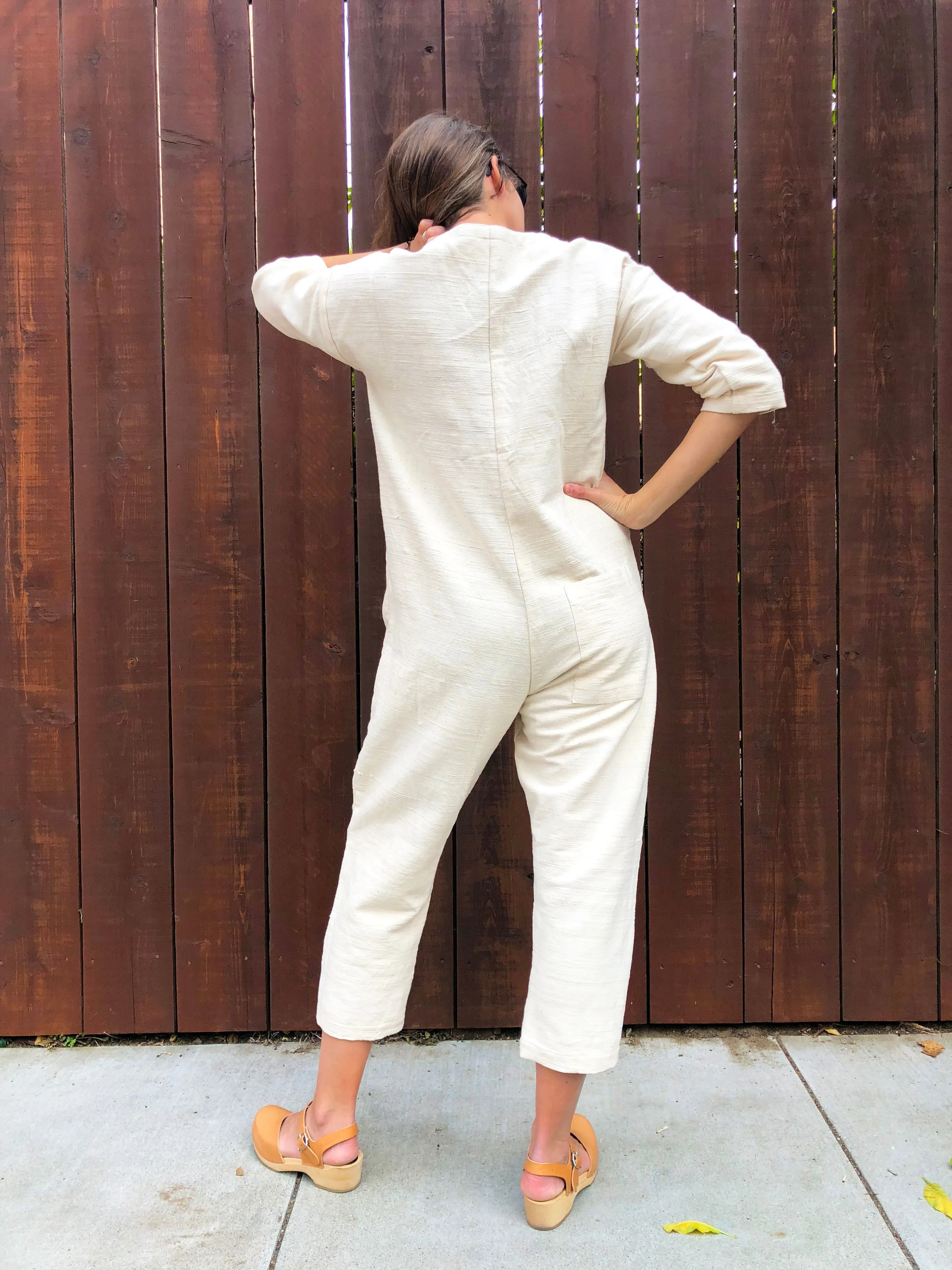 Natural Textured Jumpsuit (S-L)