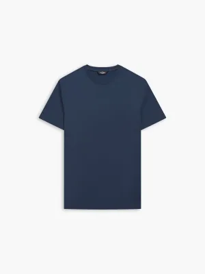 Navy Blue Organic Cotton Crew Neck T-Shirt