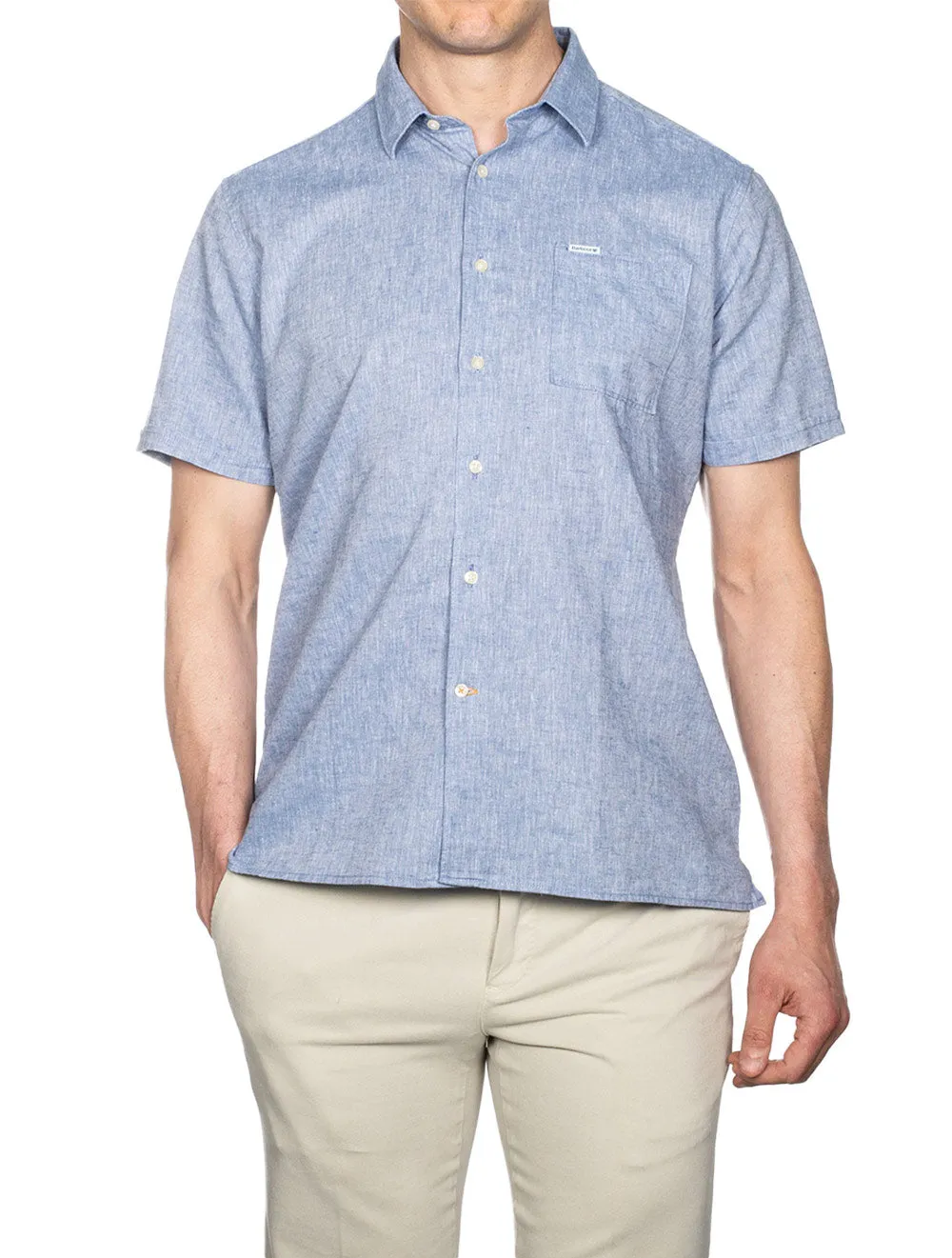 Nelson Short Sleeve Summer Shirt Blue