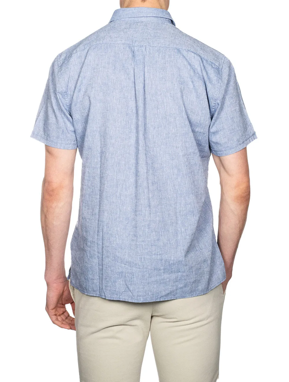 Nelson Short Sleeve Summer Shirt Blue