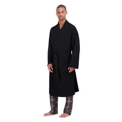 New - Hanes Premium Men's Solid Waffle Robe