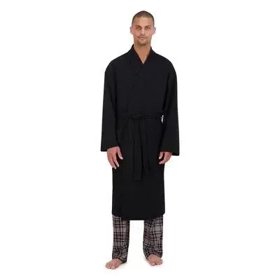 New - Hanes Premium Men's Solid Waffle Robe