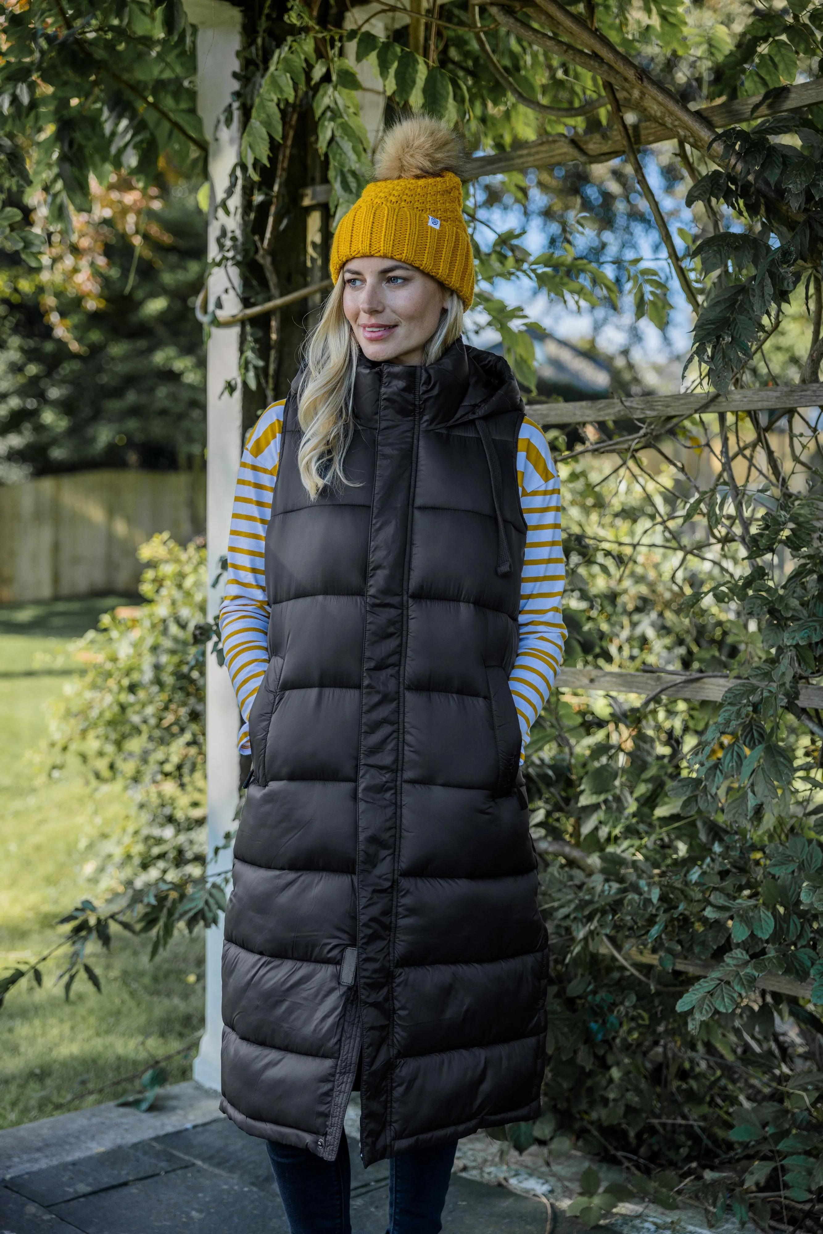 Newall Womens Long Padded Gilet - Black