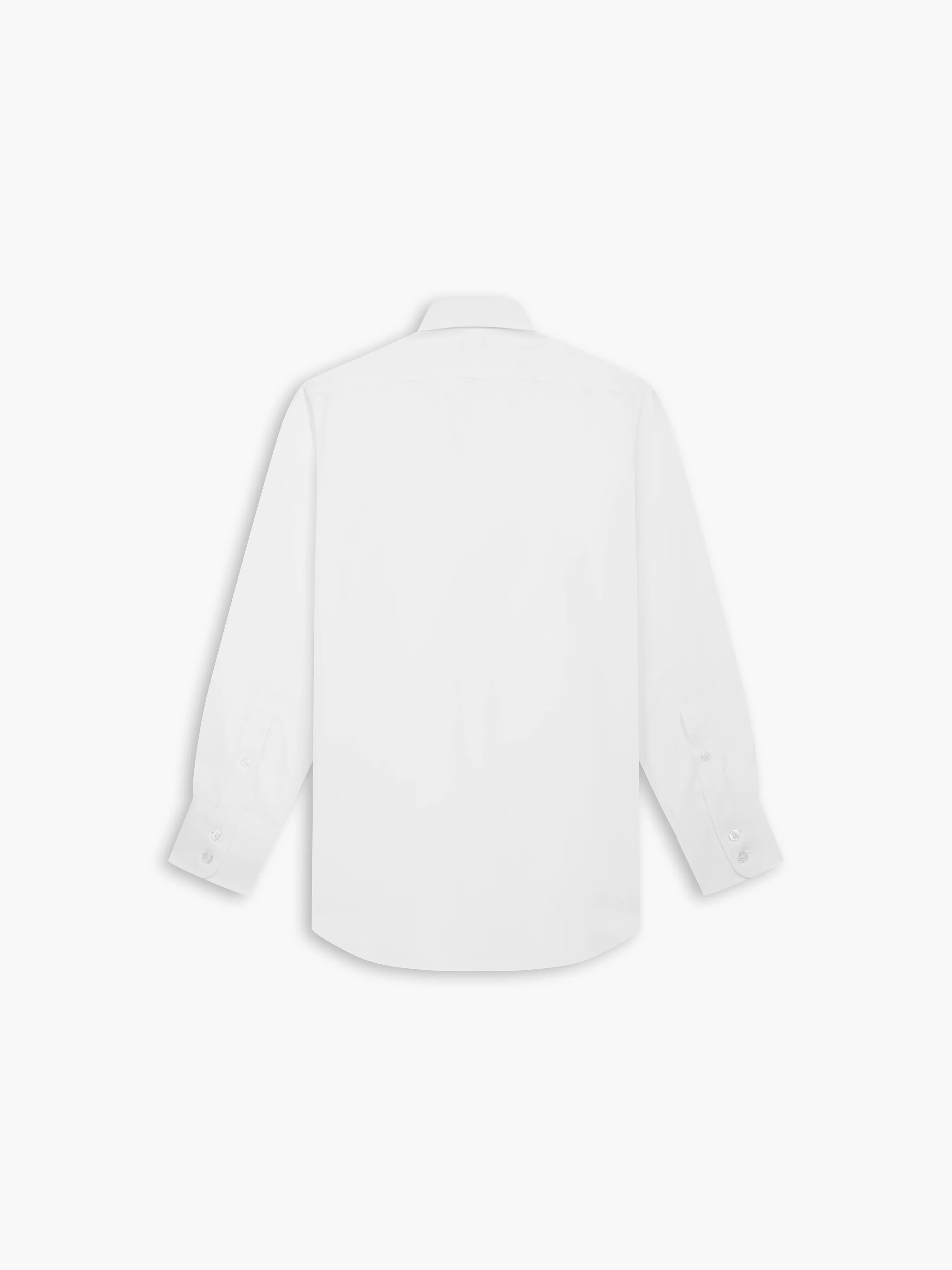 Non-Iron White Twill Regular Fit Single Cuff Classic Collar Shirt