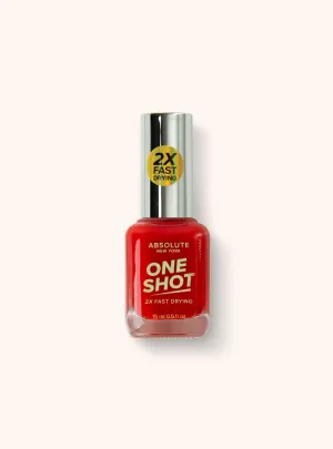 One Shot Nail Polish - Coral Red