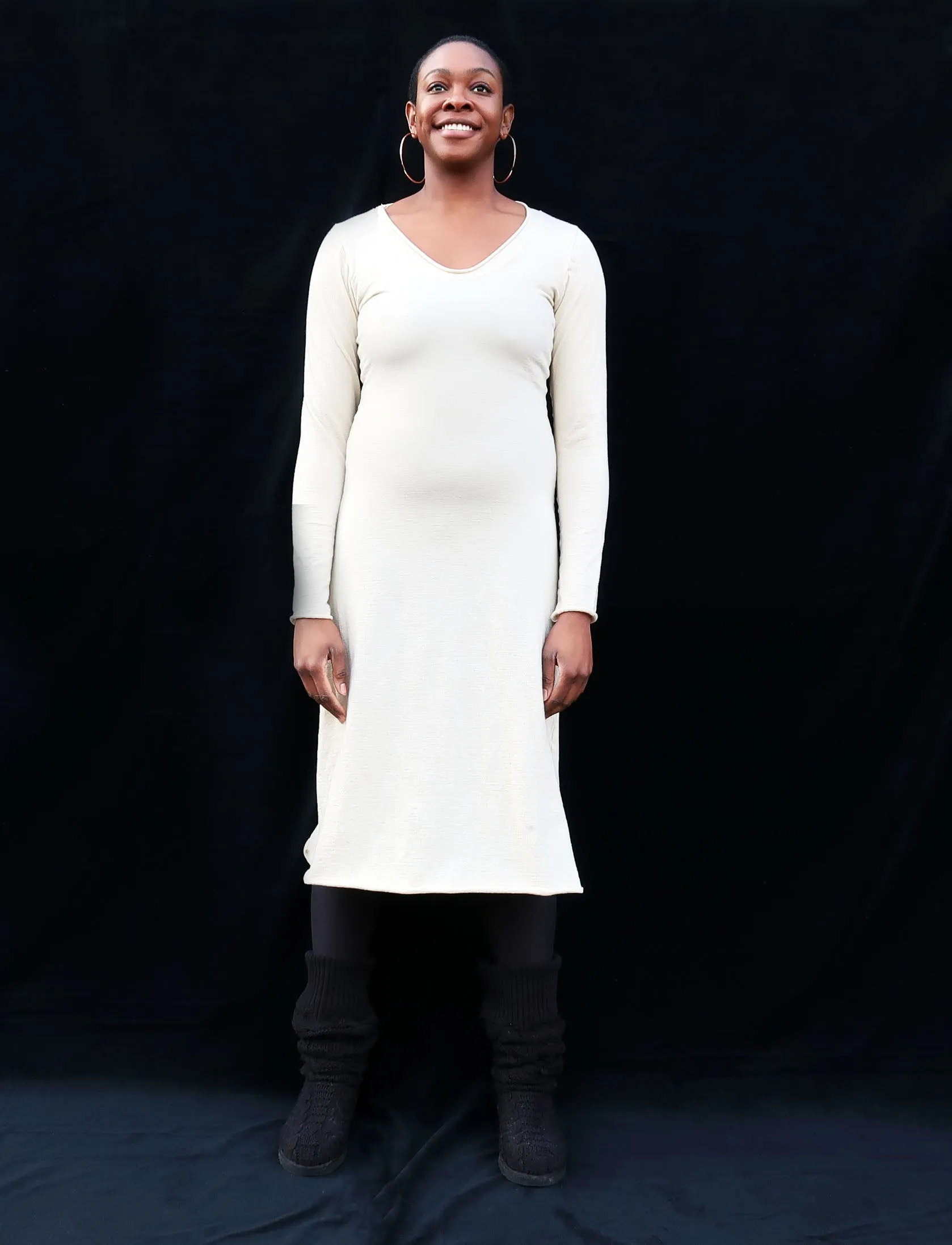 ORGANIC WOOL Simplicity Below Knee Dress